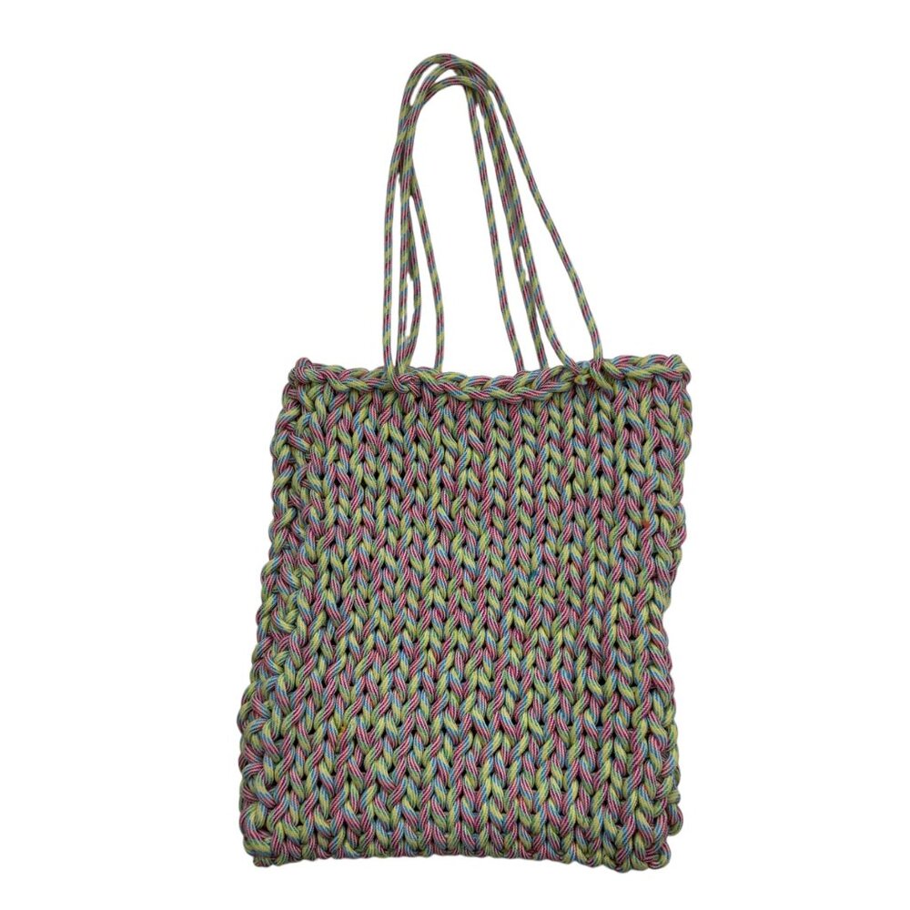 Urban Outfitters UO Zoya Rope Tote Bag Purse Blush Crochet - Picture 11 of 12